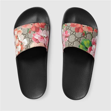 gucci gg blooms supreme slide sandals women|Gucci espadrilles blooms.